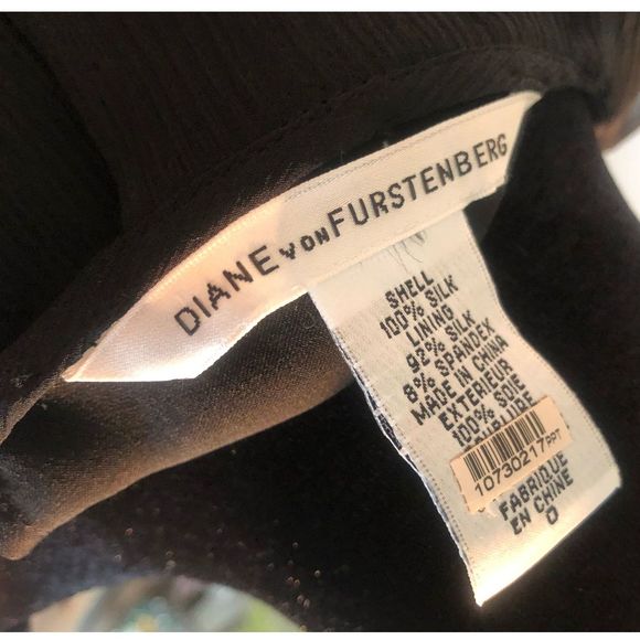 Diane von Furstenberg-NWOT Black Boho Silk Blouse - Picture 3 of 3